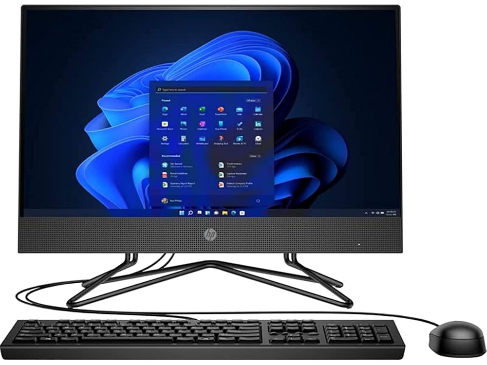 HP All In One PC 24-cr0049L PC (BJ9Y8PA) Intel® Core™ i5-1334U-13thGen Processor, 8GB-3200 MHz DDR4 Ram, 512GB SSD, 23.8'' Full HD (1920x1080) IPS Screen, HP 125 USB Wired Mouse & Keyboard, Free Dos, Shell Black Color, Brand New